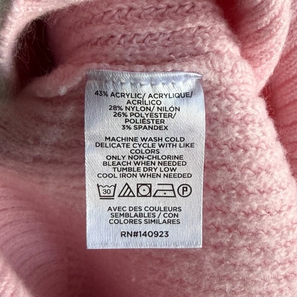 •LOFT• Pale Pink Chunky Knit Button Cardigan – Size Large - Picture 6 of 7